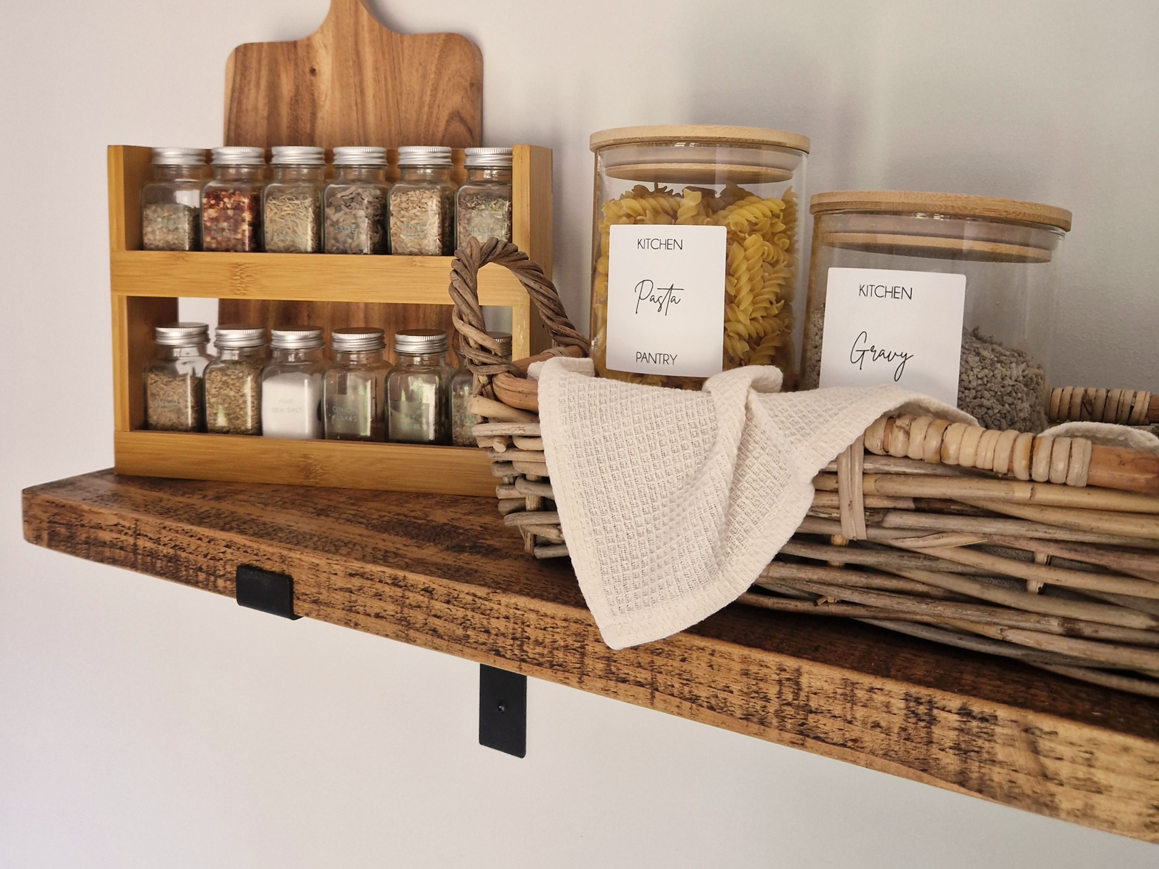 Wooden Shelf With Lipped Brackets