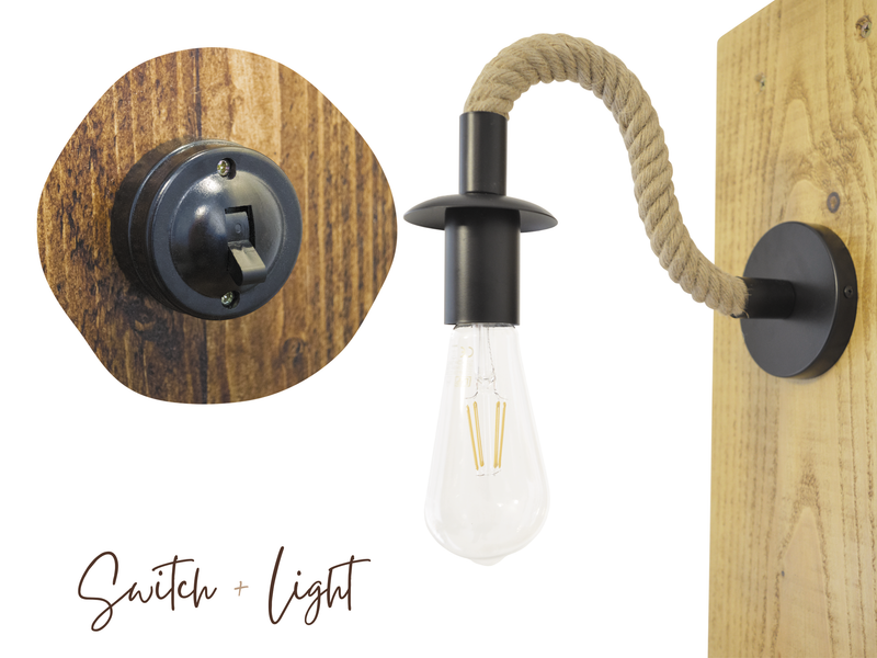 Floating Bedside Table With Nautical Light - Pheasant Manor Furniture