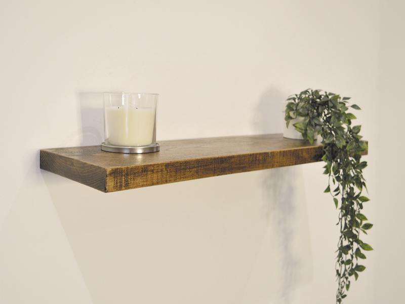 wooden floating shelf made with pine wood in the UK